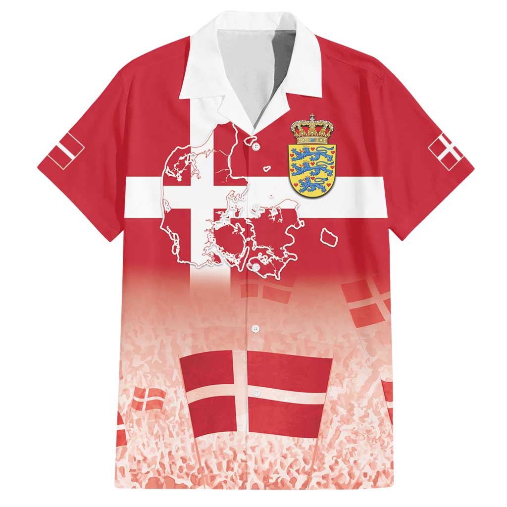 Danish National Flag Day Family Matching Puletasi and Hawaiian Shirt Coat Of Arms With Map