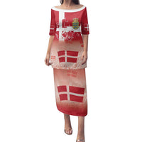 Danish National Flag Day Family Matching Puletasi and Hawaiian Shirt Coat Of Arms With Map