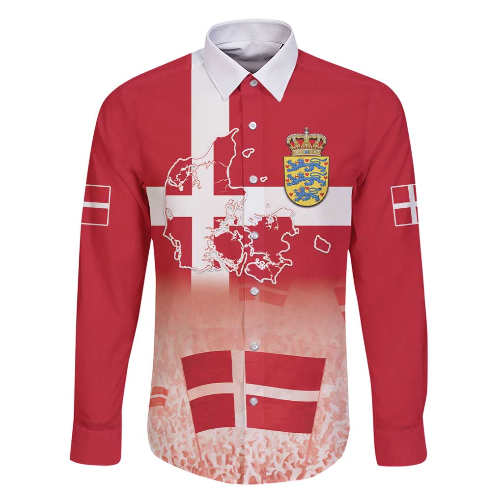 Danish National Flag Day Family Matching Short Sleeve Bodycon Dress and Hawaiian Shirt Coat Of Arms With Map