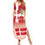 Danish National Flag Day Family Matching Summer Maxi Dress and Hawaiian Shirt Coat Of Arms With Map