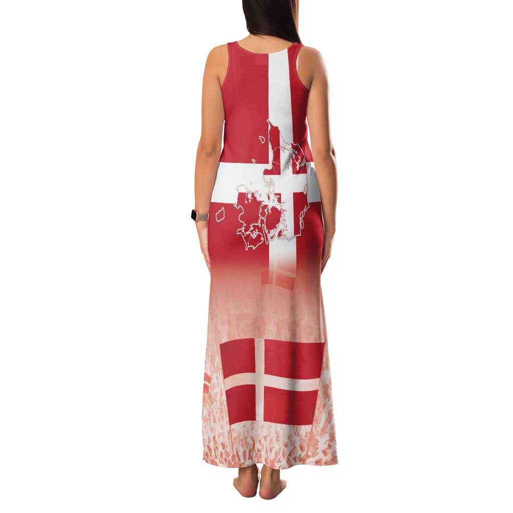 Danish National Flag Day Family Matching Tank Maxi Dress and Hawaiian Shirt Coat Of Arms With Map