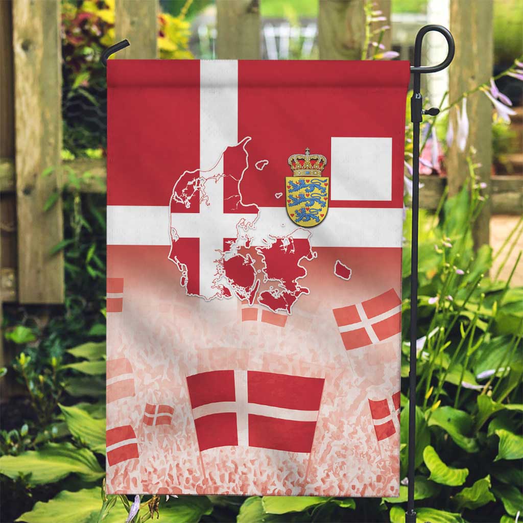 Danish National Flag Day Garden Flag Coat Of Arms With Map