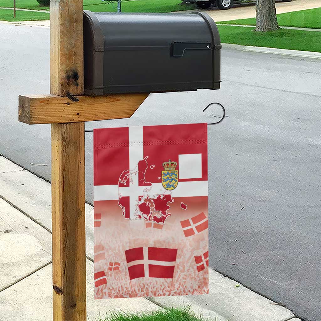 Danish National Flag Day Garden Flag Coat Of Arms With Map