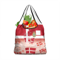 Danish National Flag Day Grocery Bag Coat Of Arms With Map