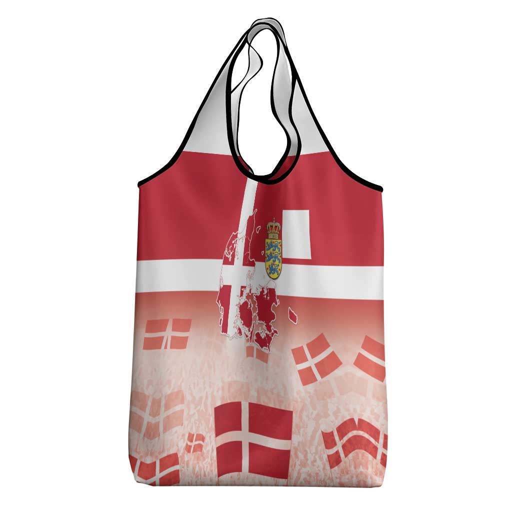 Danish National Flag Day Grocery Bag Coat Of Arms With Map