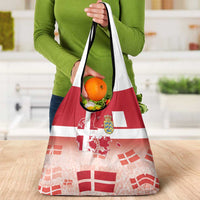 Danish National Flag Day Grocery Bag Coat Of Arms With Map