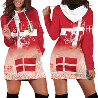 Danish National Flag Day Hoodie Dress Coat Of Arms With Map