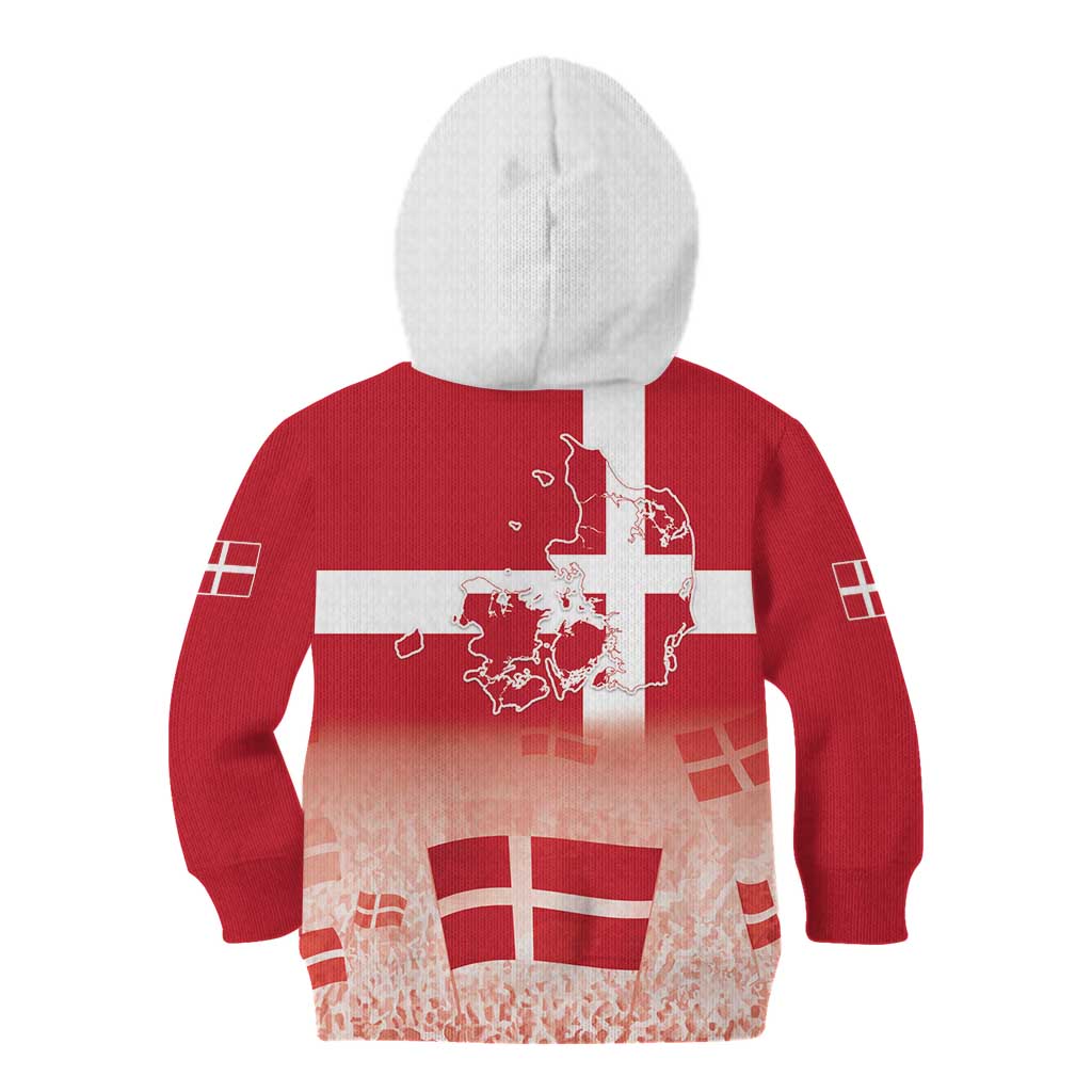 Danish National Flag Day Kid Hoodie Coat Of Arms With Map
