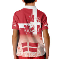 Danish National Flag Day Kid Polo Shirt Coat Of Arms With Map