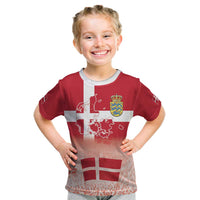 Danish National Flag Day Kid T Shirt Coat Of Arms With Map