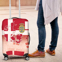 Danish National Flag Day Luggage Cover Coat Of Arms With Map