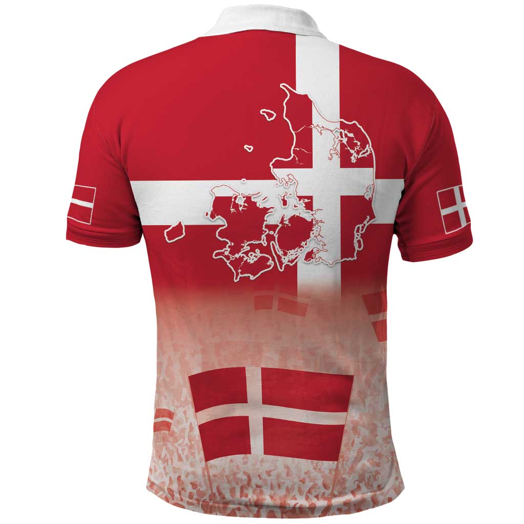Danish National Flag Day Polo Shirt Coat Of Arms With Map