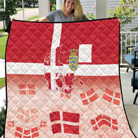 Danish National Flag Day Quilt Coat Of Arms With Map