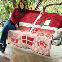 Danish National Flag Day Quilt Coat Of Arms With Map