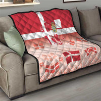 Danish National Flag Day Quilt Coat Of Arms With Map