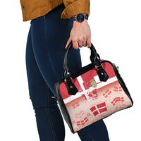Danish National Flag Day Shoulder Handbag Coat Of Arms With Map