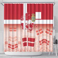 Danish National Flag Day Shower Curtain Coat Of Arms With Map