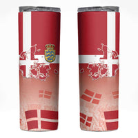 Danish National Flag Day Skinny Tumbler Coat Of Arms With Map