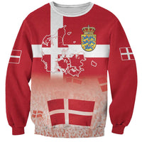 Danish National Flag Day Sweatshirt Coat Of Arms With Map