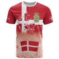 Danish National Flag Day T Shirt Coat Of Arms With Map