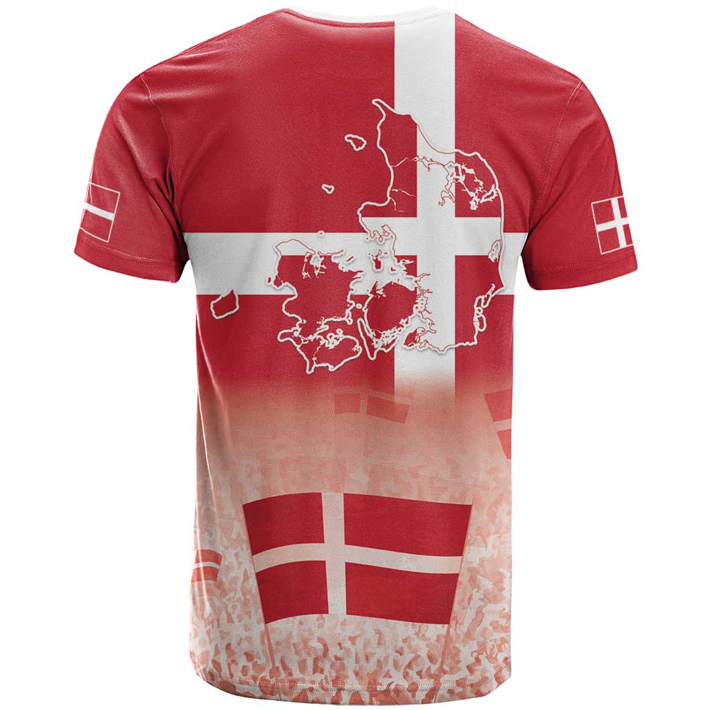 Danish National Flag Day T Shirt Coat Of Arms With Map