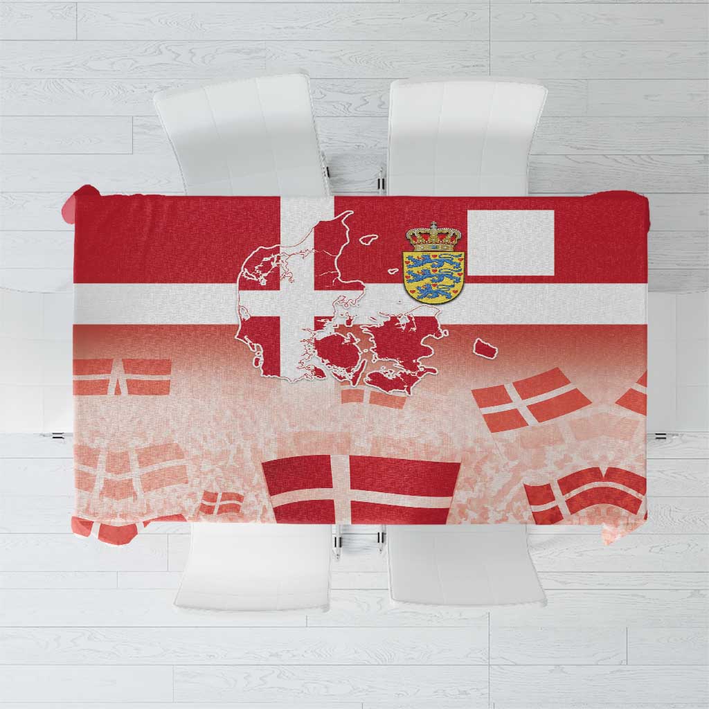 Danish National Flag Day Tablecloth Coat Of Arms With Map