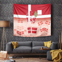 Danish National Flag Day Tapestry Coat Of Arms With Map
