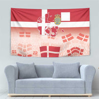 Danish National Flag Day Tapestry Coat Of Arms With Map