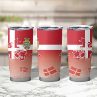 Danish National Flag Day Tumbler Cup Coat Of Arms With Map