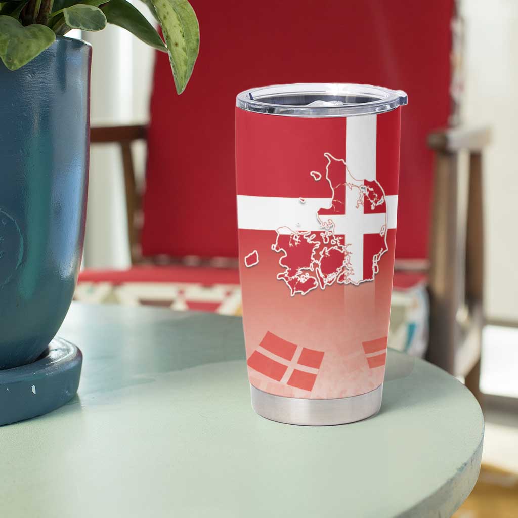 Danish National Flag Day Tumbler Cup Coat Of Arms With Map