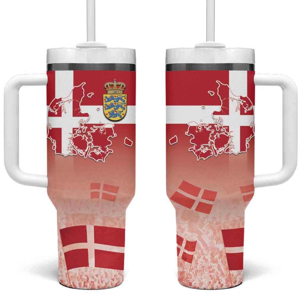 Danish National Flag Day Tumbler With Handle Coat Of Arms With Map