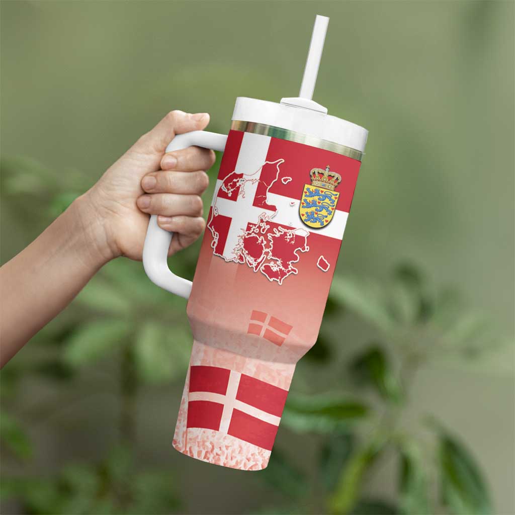Danish National Flag Day Tumbler With Handle Coat Of Arms With Map