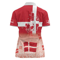 Danish National Flag Day Women Polo Shirt Coat Of Arms With Map