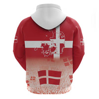 Danish National Flag Day Zip Hoodie Coat Of Arms With Map