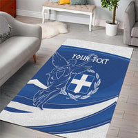 Personalized National Greek Flag Day Area Rug Elliniki Dimokratia