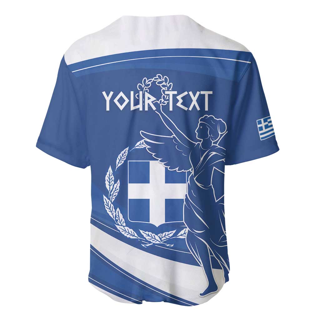 Personalized National Greek Flag Day Baseball Jersey Elliniki Dimokratia