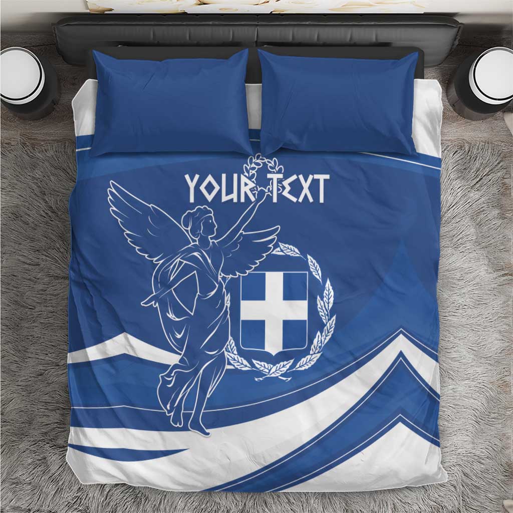 Personalized National Greek Flag Day Bedding Set Elliniki Dimokratia