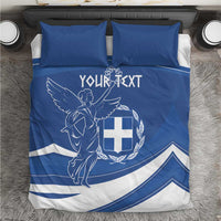 Personalized National Greek Flag Day Bedding Set Elliniki Dimokratia