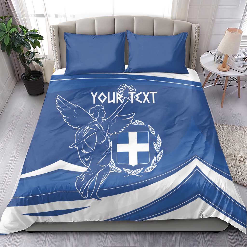 Personalized National Greek Flag Day Bedding Set Elliniki Dimokratia