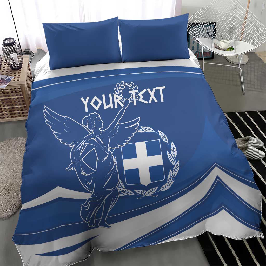 Personalized National Greek Flag Day Bedding Set Elliniki Dimokratia