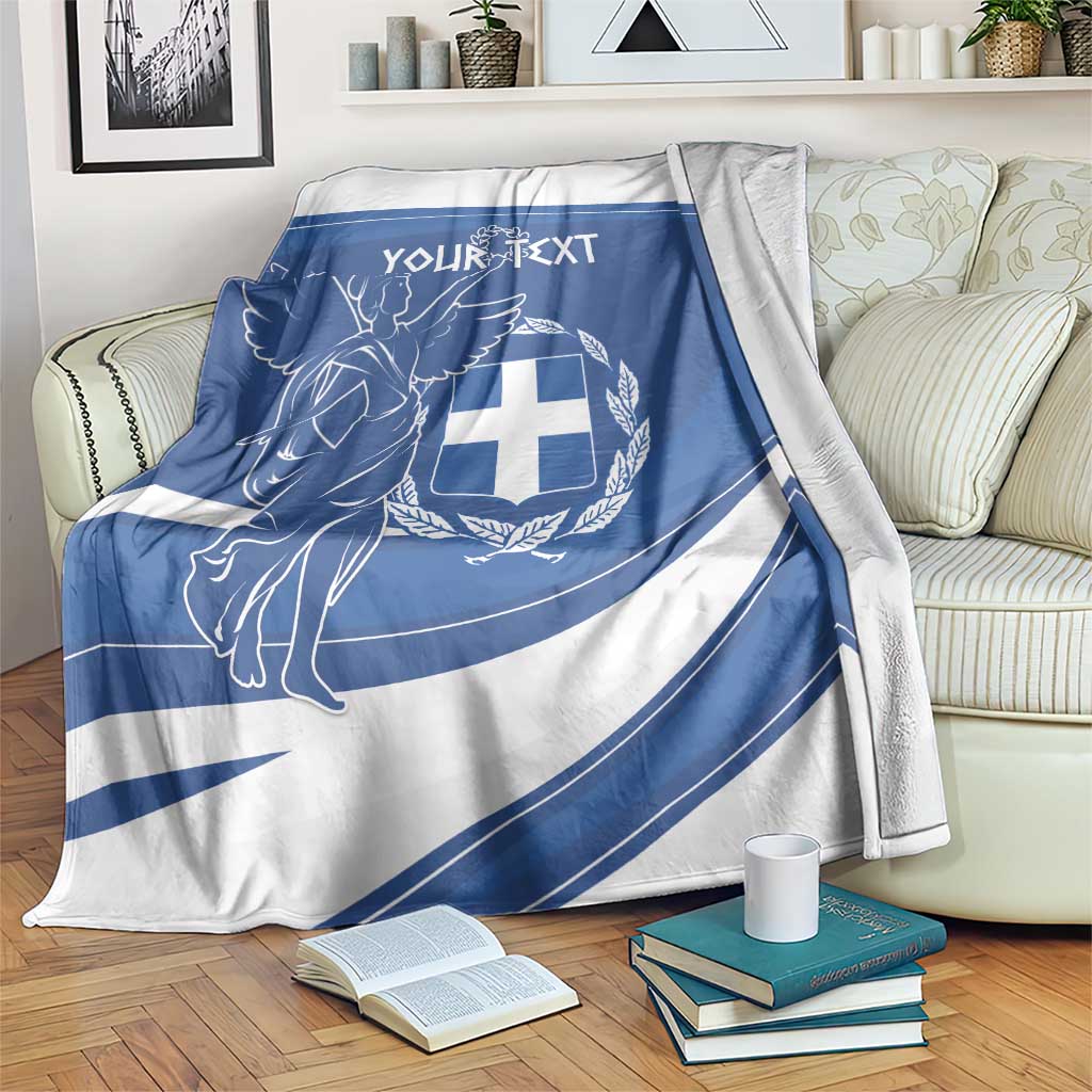 Personalized National Greek Flag Day Blanket Elliniki Dimokratia