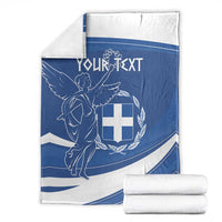 Personalized National Greek Flag Day Blanket Elliniki Dimokratia