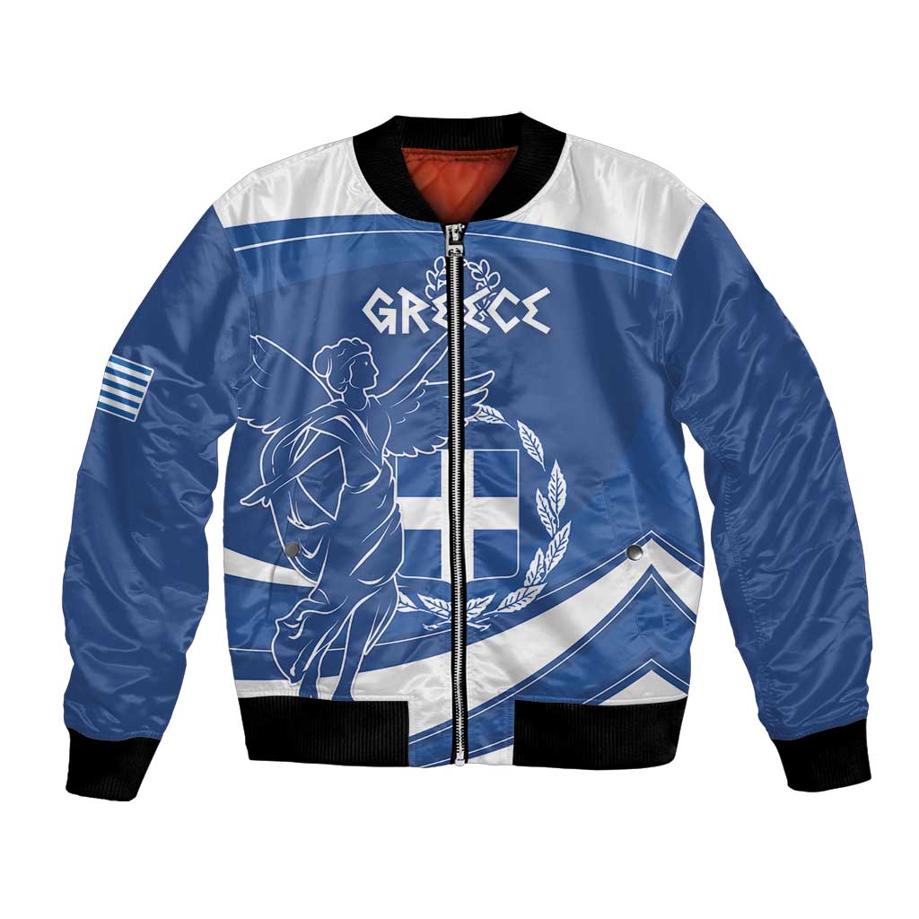 Personalized National Greek Flag Day Bomber Jacket Elliniki Dimokratia