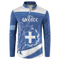 Personalized National Greek Flag Day Button Sweatshirt Elliniki Dimokratia