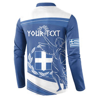 Personalized National Greek Flag Day Button Sweatshirt Elliniki Dimokratia