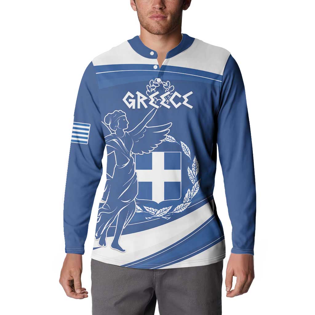 Personalized National Greek Flag Day Button Sweatshirt Elliniki Dimokratia