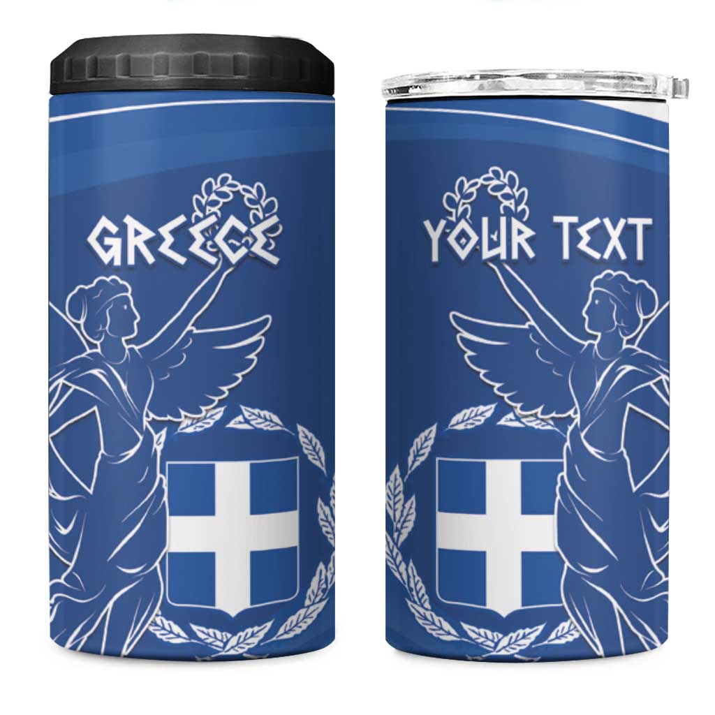 Personalized National Greek Flag Day 4 in 1 Can Cooler Tumbler Elliniki Dimokratia