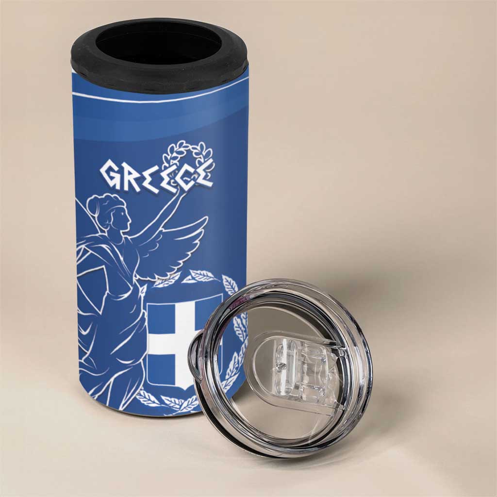 Personalized National Greek Flag Day 4 in 1 Can Cooler Tumbler Elliniki Dimokratia