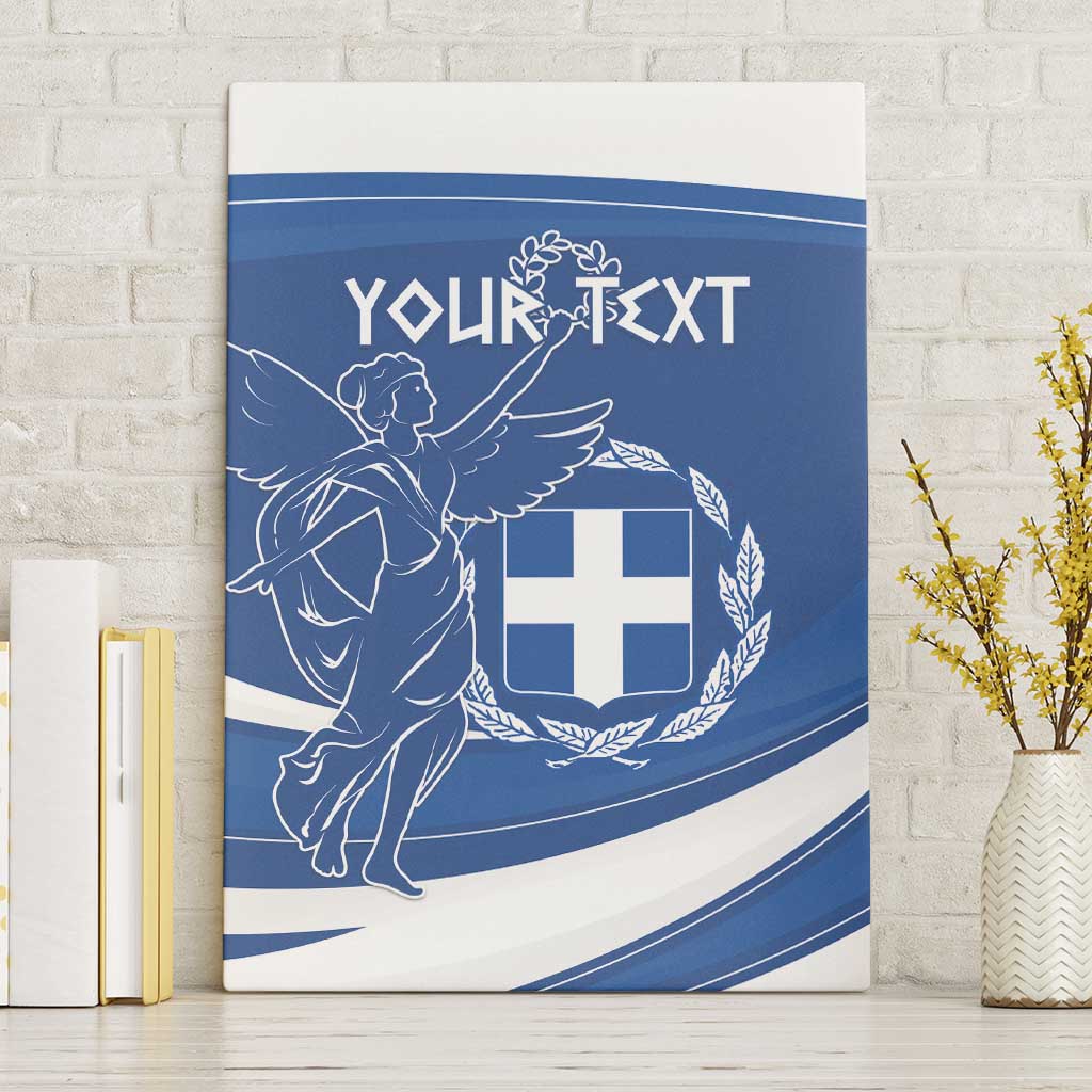 Personalized National Greek Flag Day Canvas Wall Art Elliniki Dimokratia
