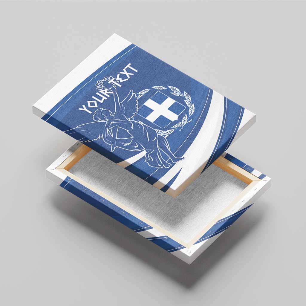 Personalized National Greek Flag Day Canvas Wall Art Elliniki Dimokratia